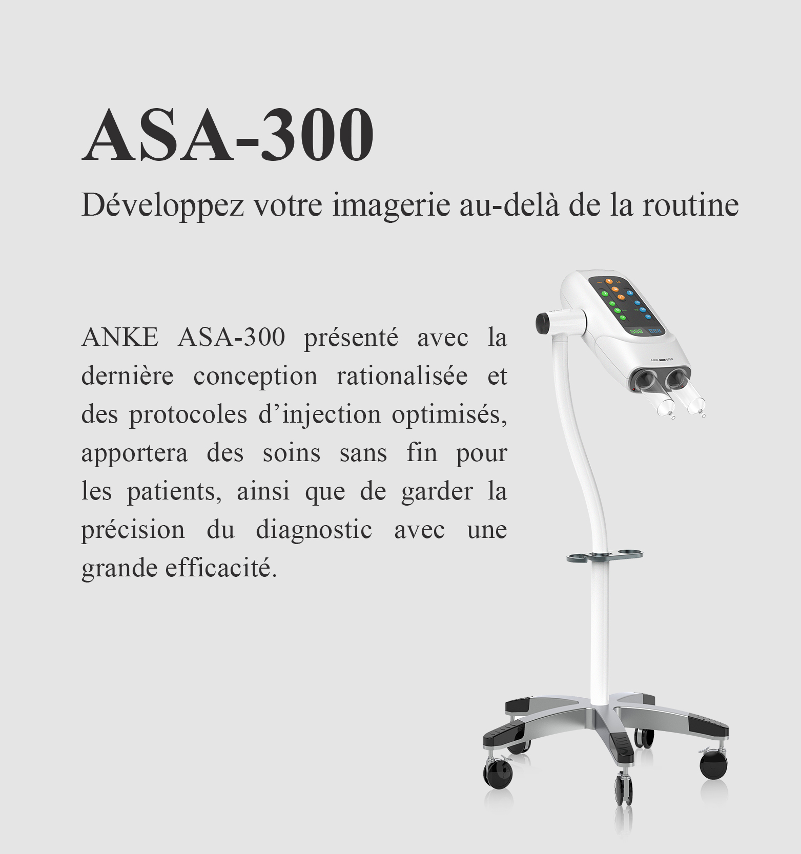 Injecteur de rehaussement CT