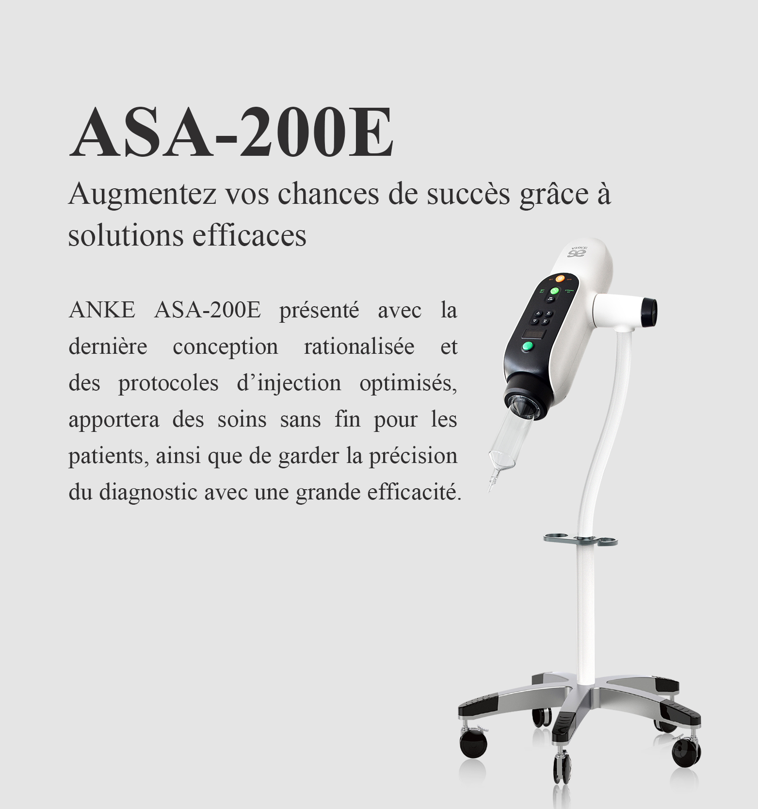 Injecteur de rehaussement CT